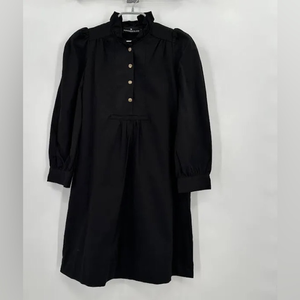 Tuckernuck Pomander Place Ruffle Trim Claiborne Pocket Dress EUC XS